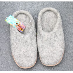 Håndlavet filt hjemmesko, lysegrå
