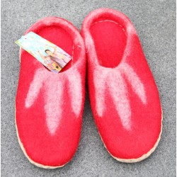 Håndlavet hjemmesko, rød