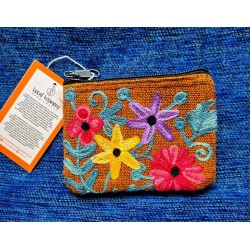 Håndlavet møntpung, brun