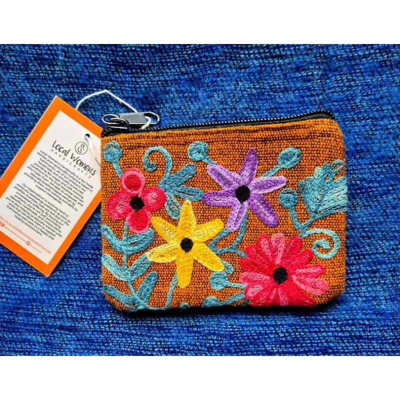 Håndlavet møntpung, brun