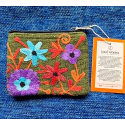 Håndlavet møntpung, mørkegrøn